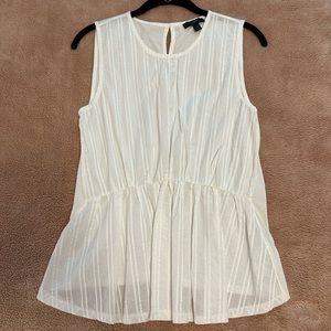 J. Crew white cinched cotton tank